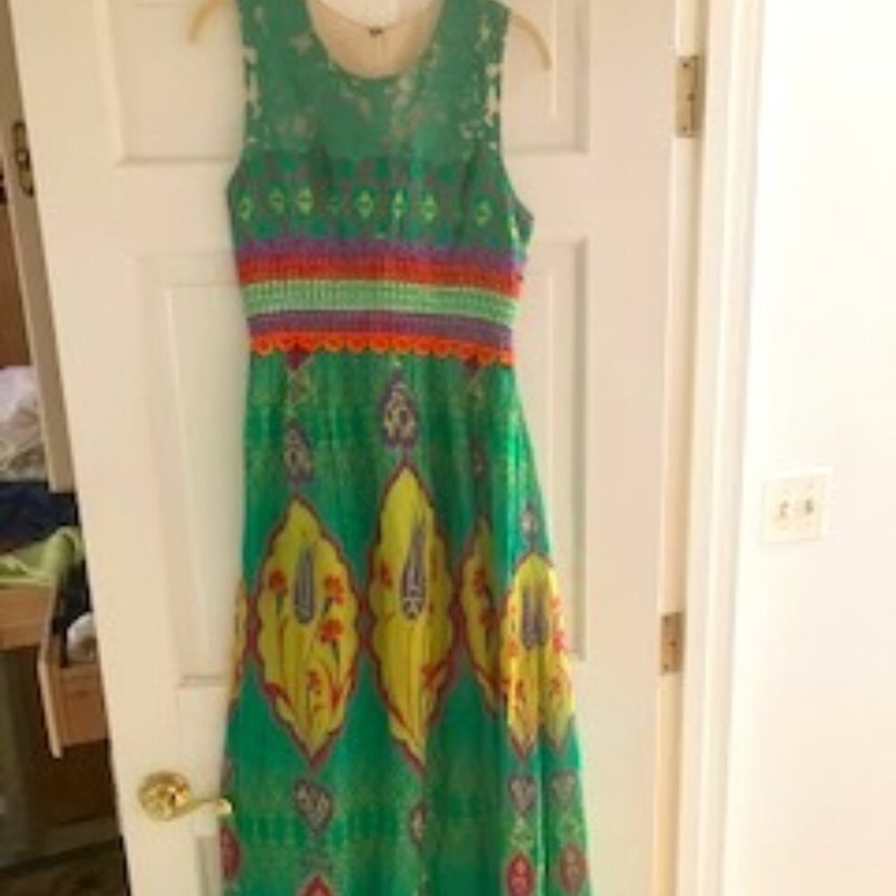 100% silk maxi dress